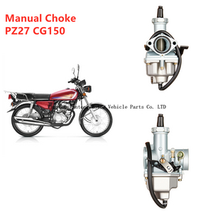 Honda 27MM PZ27 CG150 คาร์บูเรเตอร์รถจักรยานยนต์แบบแมนนวล